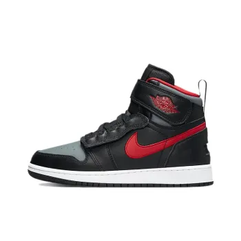 Jordan 1 High FlyEase Black Gym Red Smoke Grey GS