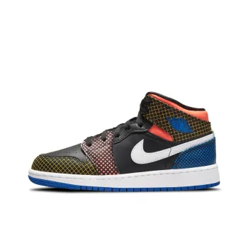 Jordan 1 Mid MMD Multi Color Grid GS