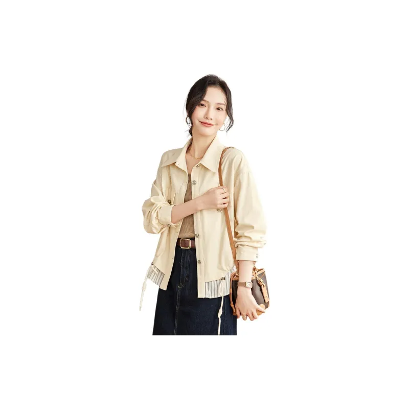TERRE BLEUE Denim Jacket Women's Ecru-2