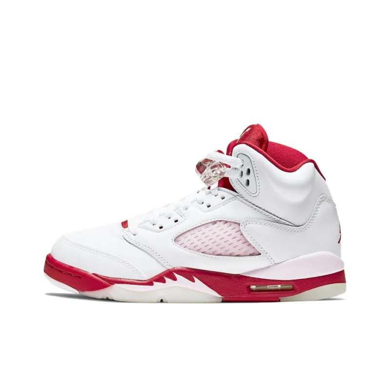 Jordan 5 Retro White Pink Red GS - POIZON