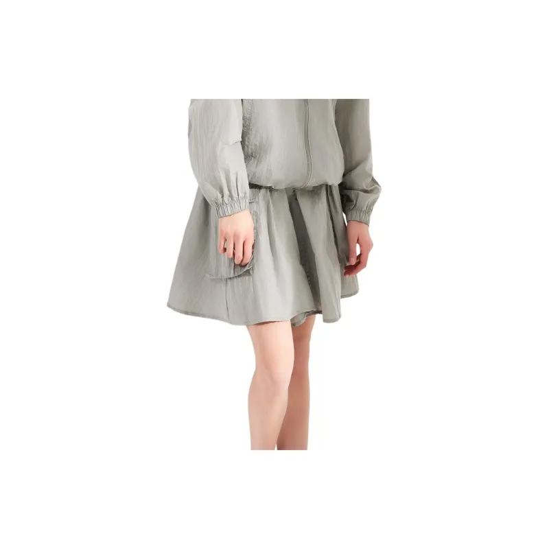 NAWAIN Cargo Short Skirts Women's Light Gray Blue-1