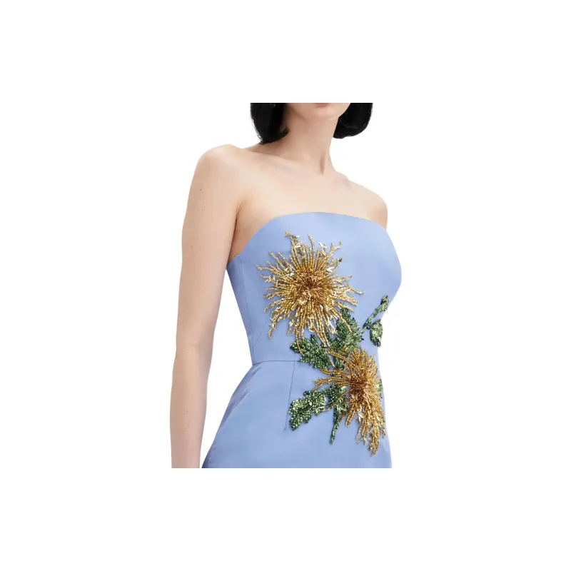 Oscar De La Renta Chrysanthemum Crystal-embroidered Gown-4
