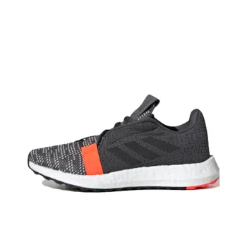 Adidas Senseboost Go J Cushioning Kids' Training Shoes Gray Black Red Teenagers