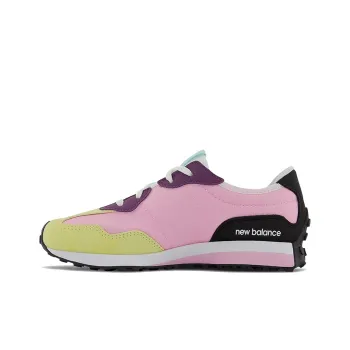 New Balance NB 327 Breathable Wear Resistant Cushioning Low Top Kids' Running Shoes Pink Yellow Black Teenagers