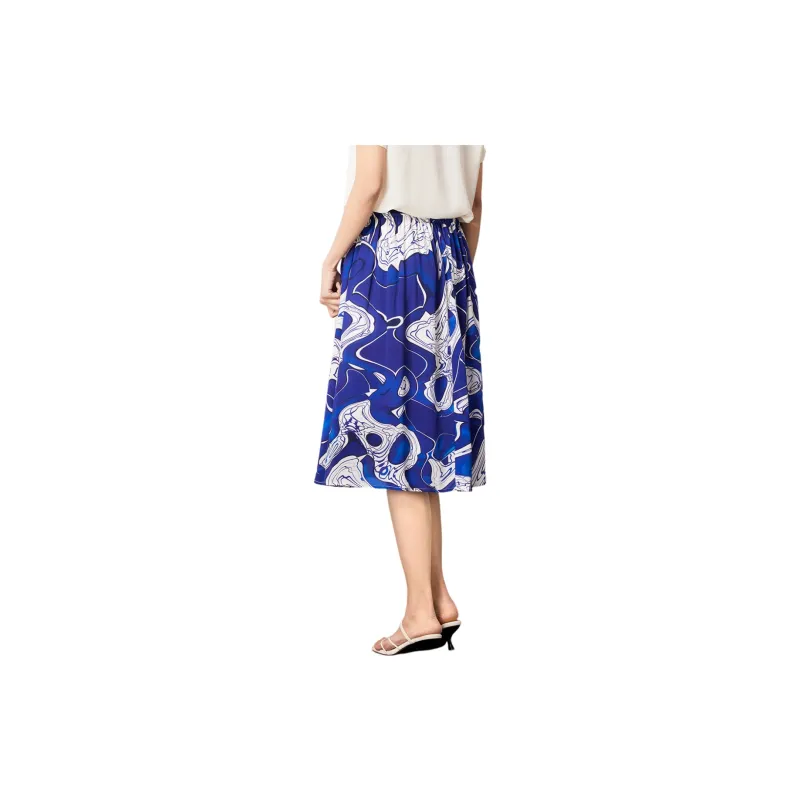 H-YXIANG Casual Long Skirts Women's Flowing Clouds-3