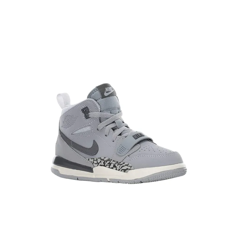 Jordan Legacy 312 High Top Children's Basketball Shoes Gray Children Aged 3 7 Years Old-2