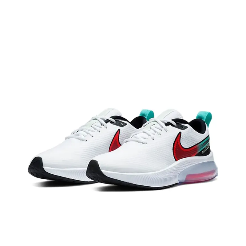 Nike Air Zoom Arcadia Cushioning Abrasion Resistant Breathable Low Top Kids' Running Shoes White Red Green Unisex-2