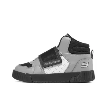 Skechers Adapters High-Top Kids' Skateboarding Shoes Gray Black Teenagers