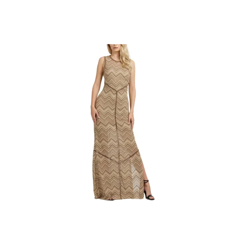 GUESS FW23 Sleeveless Dress Women's Light Brown-1