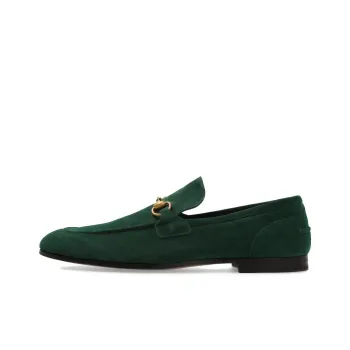 GUCCI Jordaan Horsebit-detail Suede Loafers