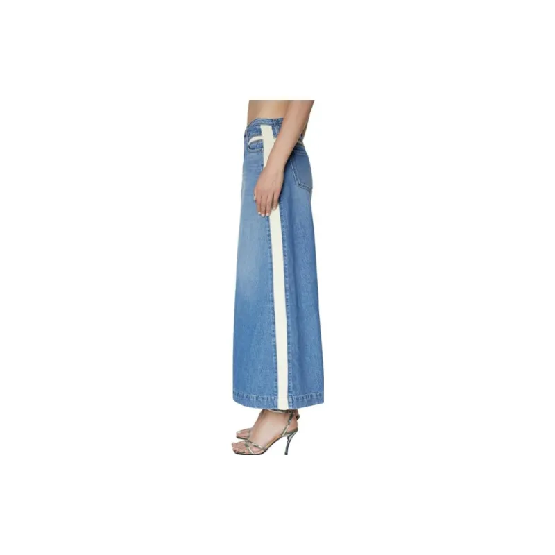 DIESEL Denim Long Skirts Women's Blue-3