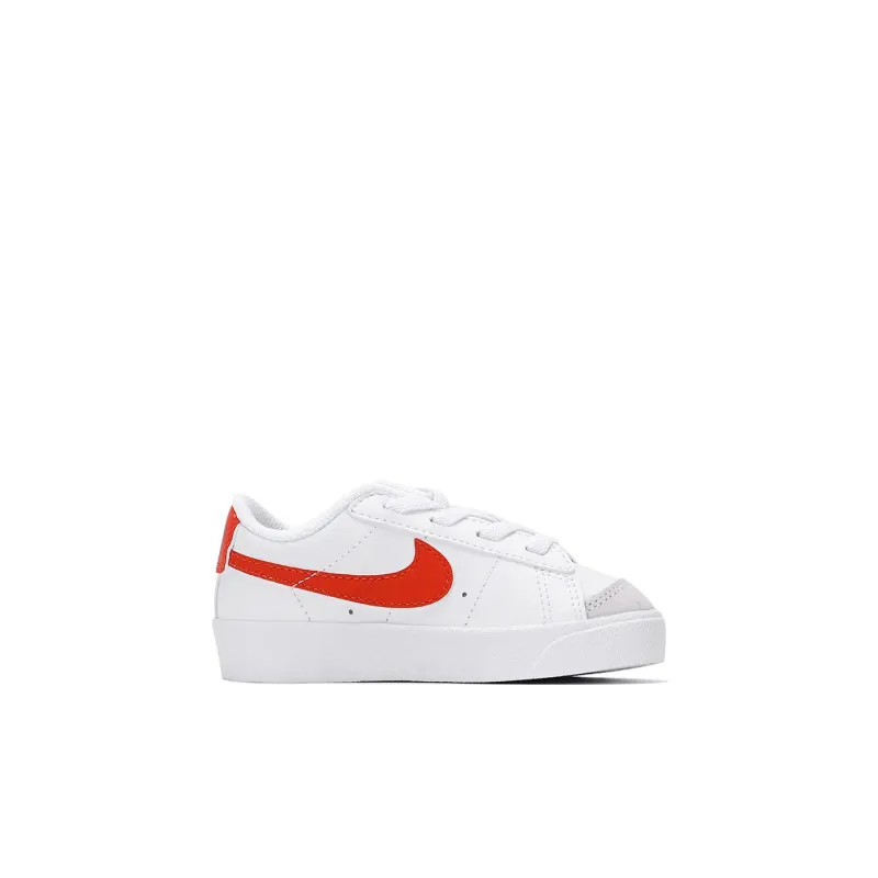 Nike Blazer '77 Anti Slip Wear Resistant Low Top Toddler Shoes White Red Infant And Toddler-1