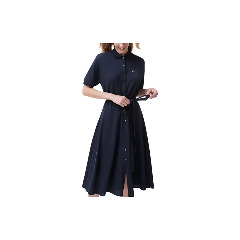LACOSTE Mini piqué Polo Dress-1