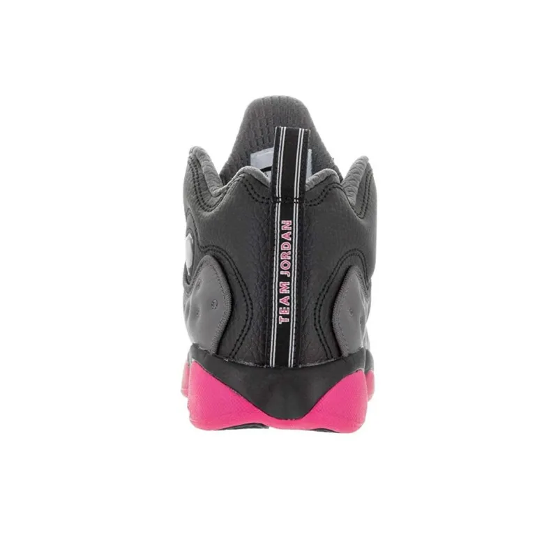 Jordan Jumpman Team II Mid Top Children's Basketball Shoes Black Gray Pink Unisex-3