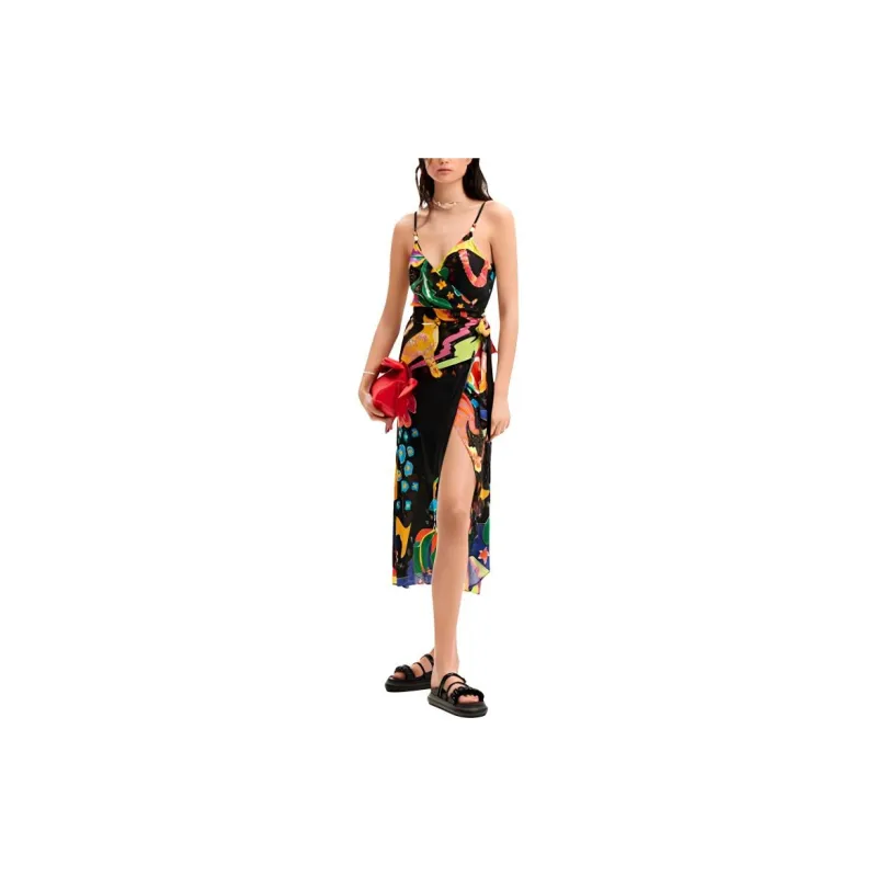Desigual Slip Dress Women's Black-2