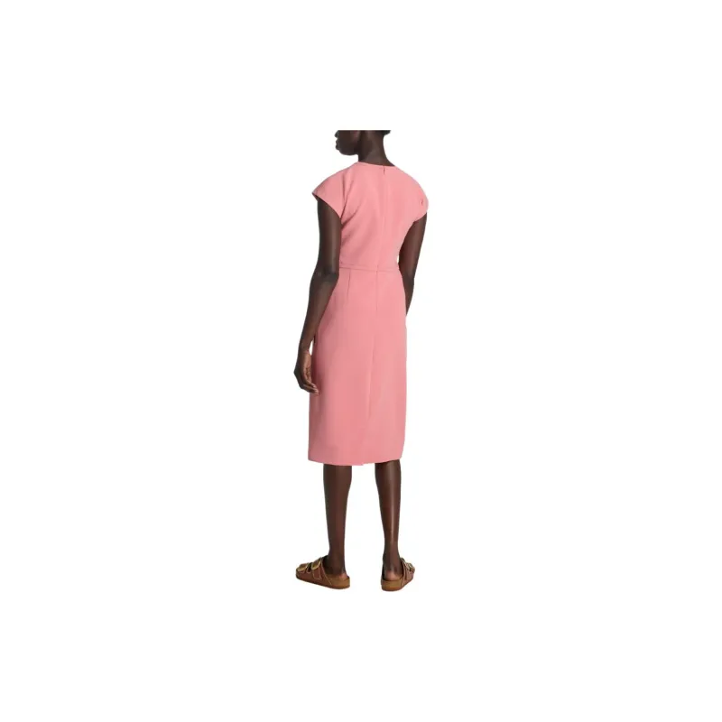 St. John Gathered Stretch-cady Midi Dress-2