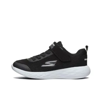 Skechers GO RUN Series 600 Cushioning Anti-Slip And Wear-Resistant Low-Top Running Shoes Black Silver Teenagers