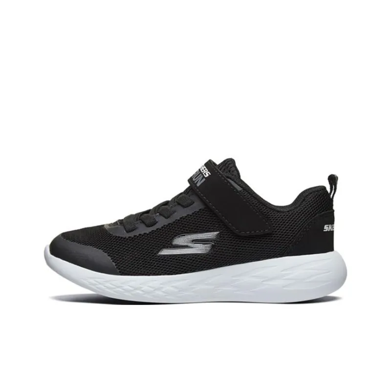 Skechers GO RUN Series 600 Cushioning Anti-Slip And Wear-Resistant Low-Top Running Shoes Black Silver Teenagers-0