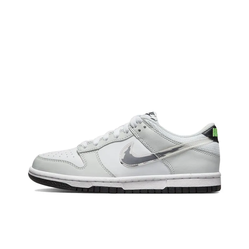 Nike Dunk Low Glitch Swoosh White Grey GS-0