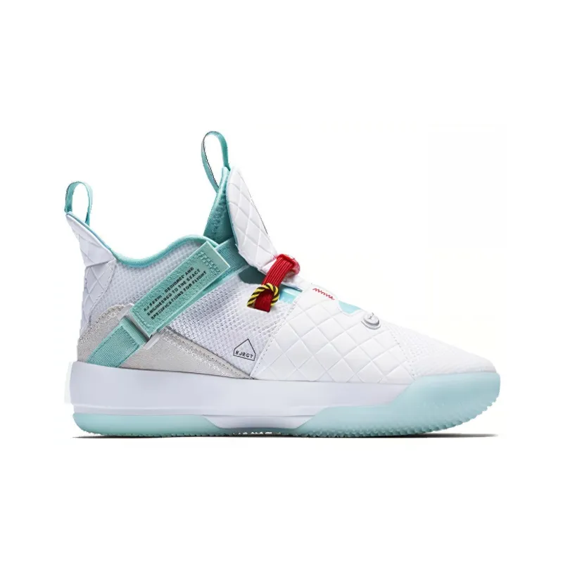 Jordan Air Jordan 33 Slip Resistant Cushioning Mid Top Children's Basketball Shoes Teenagers-1