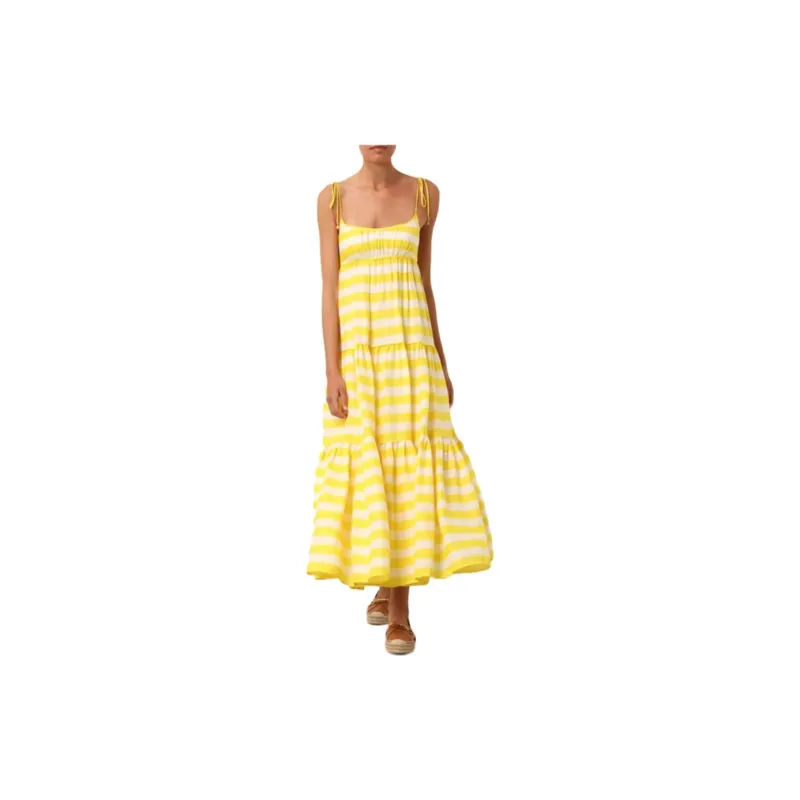 Zimmermann Alight Striped Linen Midi Dress-1