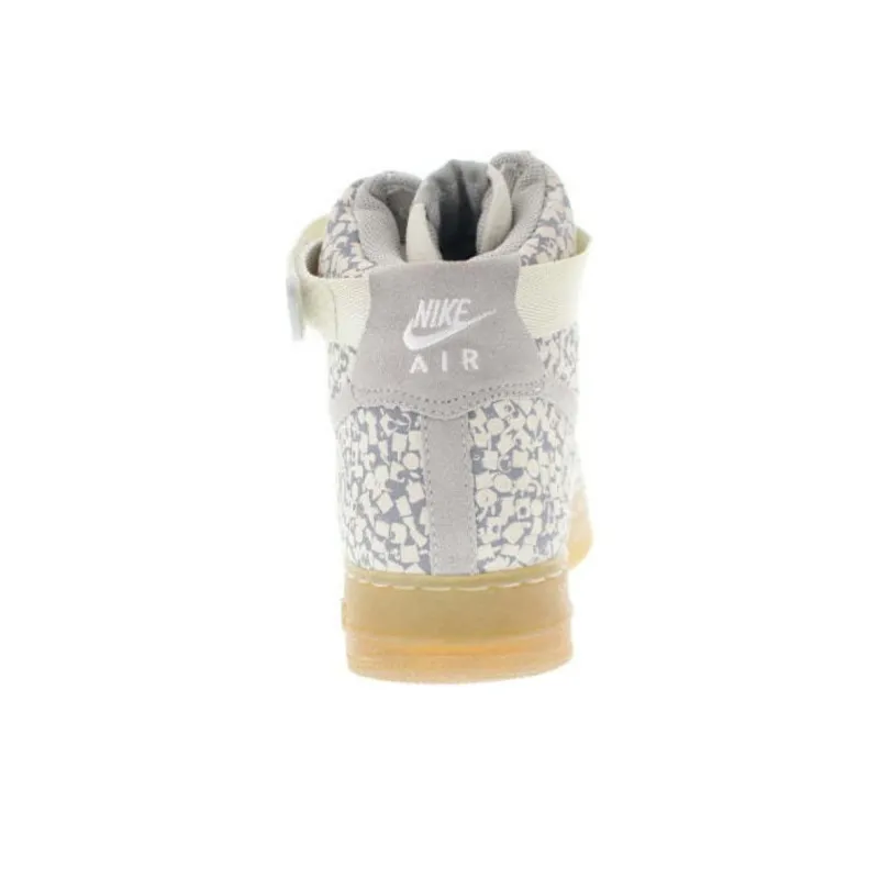 Nike Air Force 1 Anti-Slip Wear-Resistant High-Top Skateboard Shoes Men's Beige Blue-2