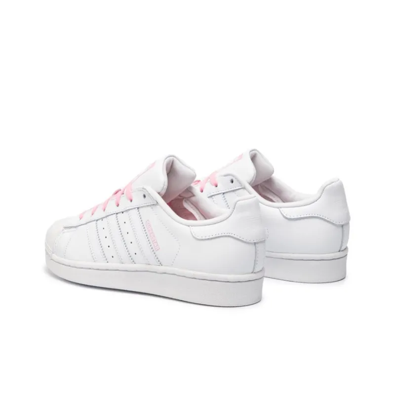 Adidas Originals Low Top Skateboard Shoes White Pink Teenagers-2