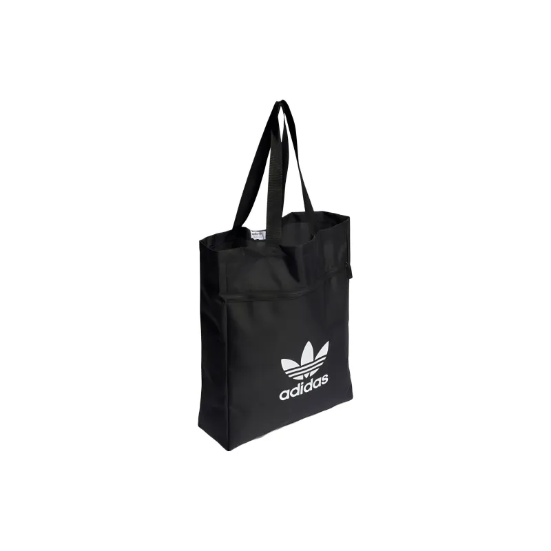 Adidas Originals Recycled Polyester Plain Weave Fabric Tote Bag, Shopping Bag, Handbag Regular Unisex Black-1