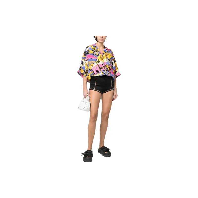 PALM ANGELS Miami Graphic print Bowling Shirt-1
