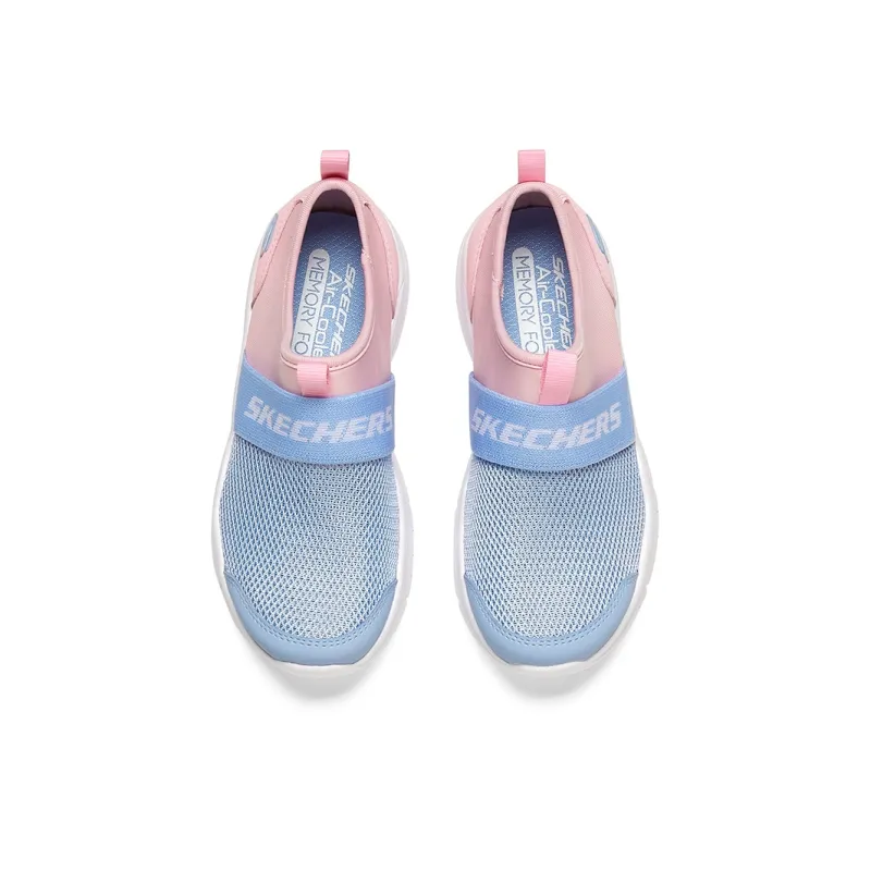Skechers Go Fle Slip Resistant Cushioning Abrasion Resistant Low Top Kids Lifestyle Shoes Pink Blue Teenagers-3