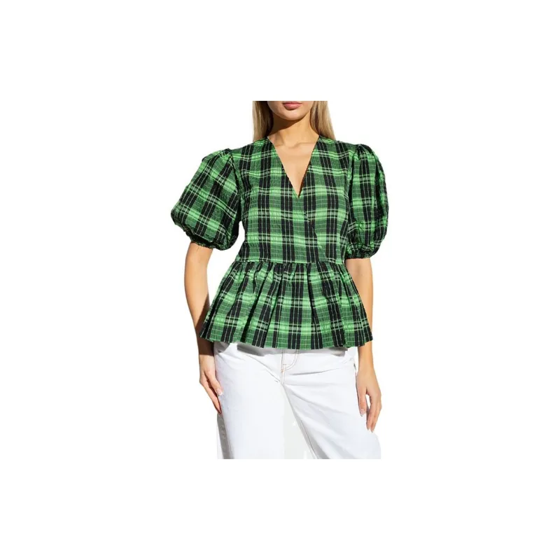GANNI T-Shirts Women's Green-2
