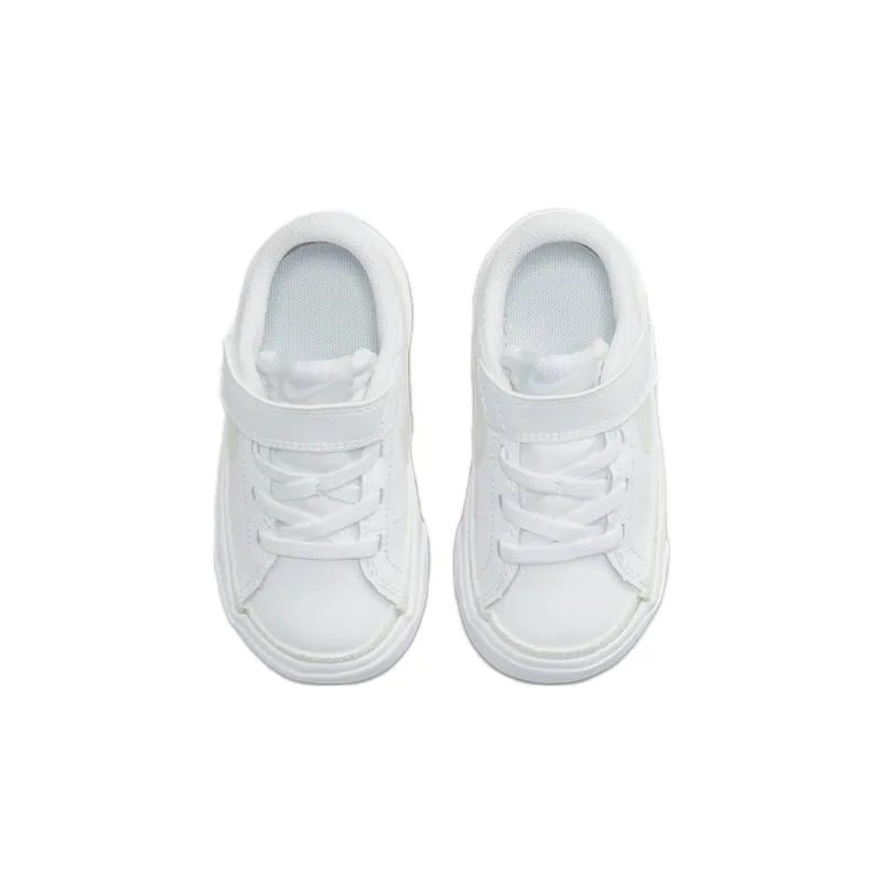 Nike Court Legacy TD Slip Resistant Shock Absorbers Low Top Skateboard Shoes White Infant And Toddler-3