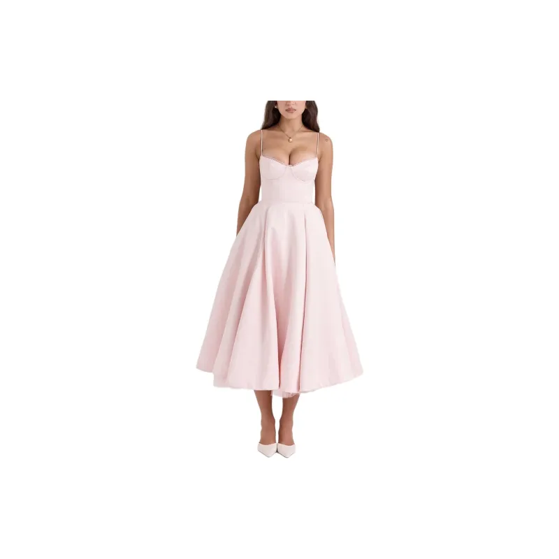 HOUSE OF CB MADEMOISELLE Slip Dress Women's BALLERINA PINK/Ballet Pink-2