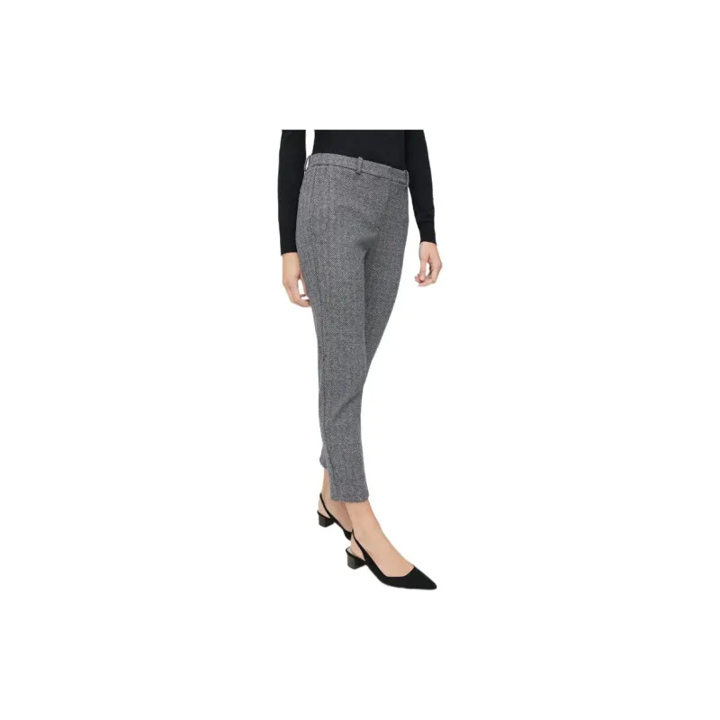 THEORY Casual Pants Women's Black Plaid-3