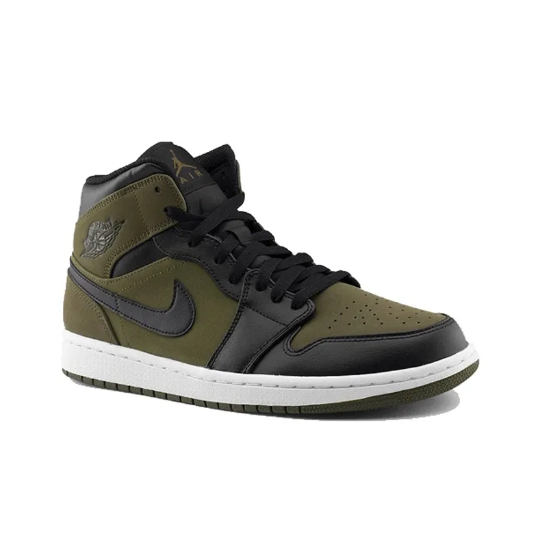 Jordan 1 Retro Mid GS Olive Canvas-1