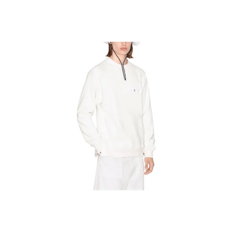 DIOR Quarterly New Products Sweatshirts Men White-3