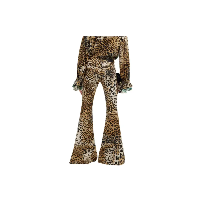 Roberto Cavalli Leopard print Flared Trousers-4