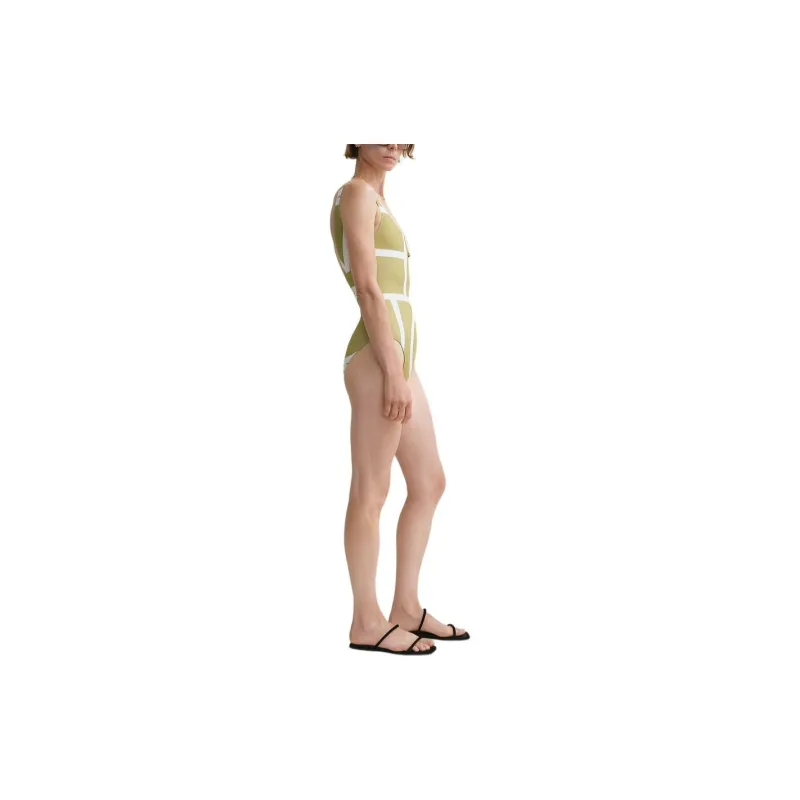 TOTEME PF24 One piece Swimsuit Women's Melon Green/Light Licorice Green-3