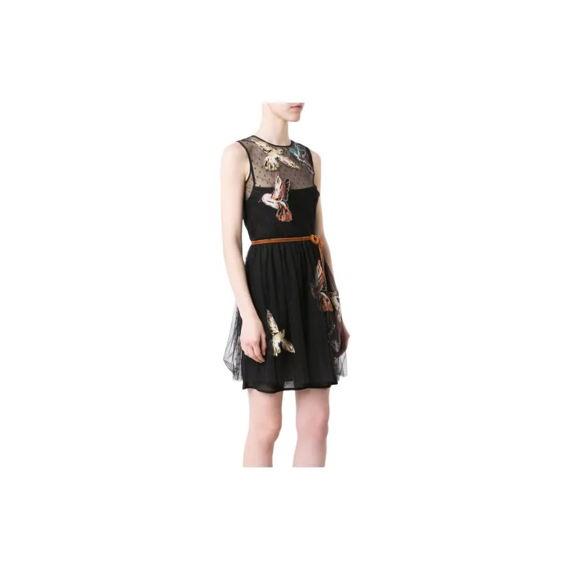 RED VALENTINO Sleeveless Dress Women's Black-3