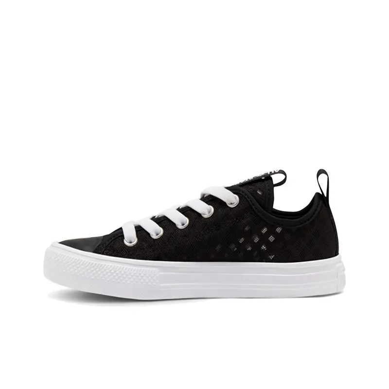 Converse Chuck Taylor All Star Anti Slip Wear Resistant Low Top Canvas Shoes Black Teenagers-0