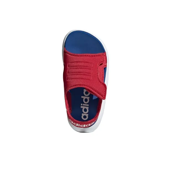 Adidas Comfort Sandal I Low-Top Toddler Shoes Blue Red Infant And Toddler-4