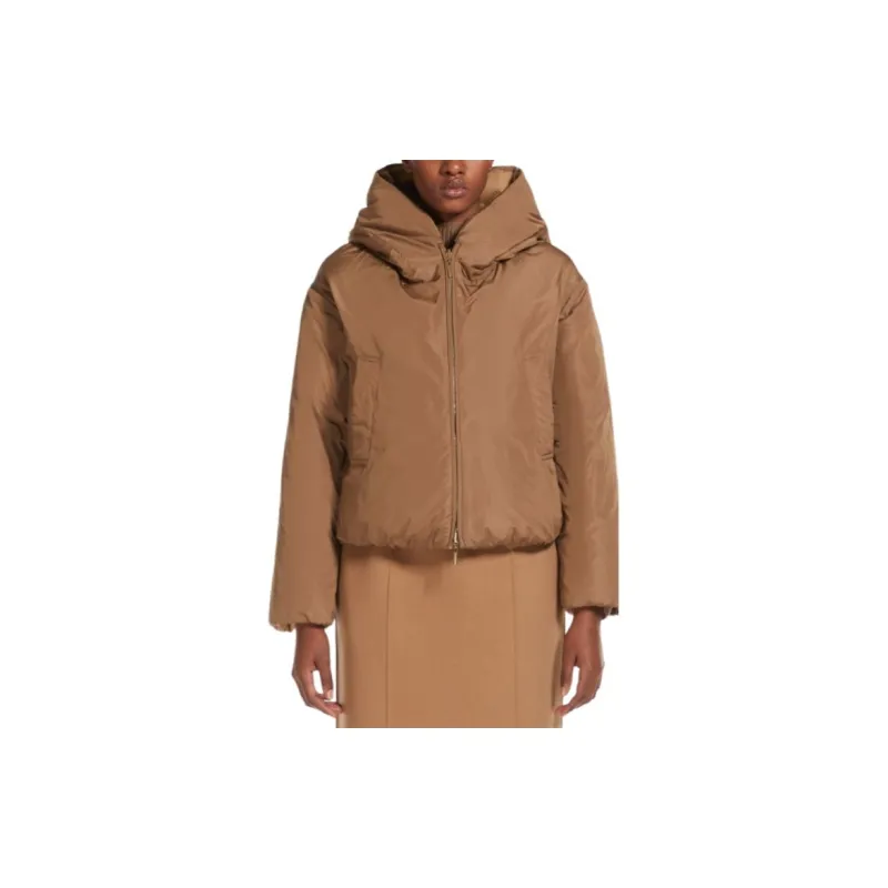 MaxMara Dalia Collection Reversible Camel Colour Down Jacket Down Jacket Women's Brown-2