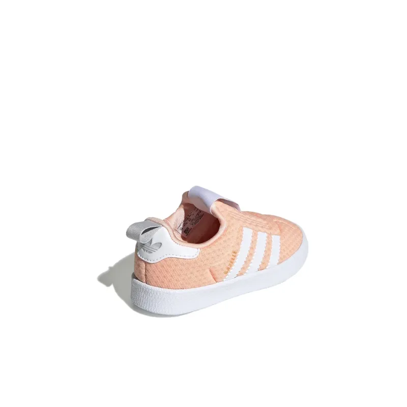 Adidas Originals GAZELLE Low-Top Skateboard Shoes Pink White Infant And Toddler-3