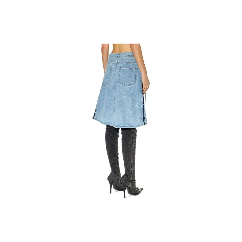 DIESEL De-Pendence-Mid Asymmetric Denim Skirt-2