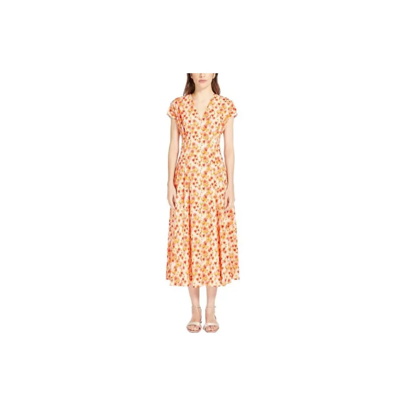 MaxMara Studio SS23 Short Sleeved Dress Women's Orange-1