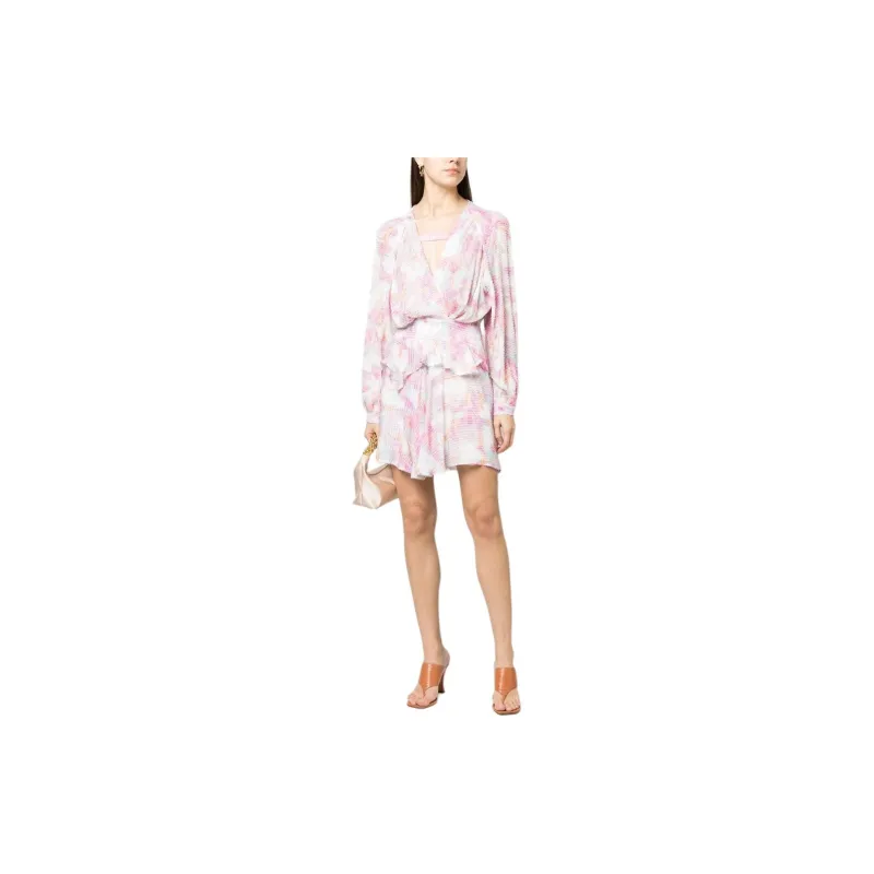 IRO NIGHT Textured finish Floral print Dress-1