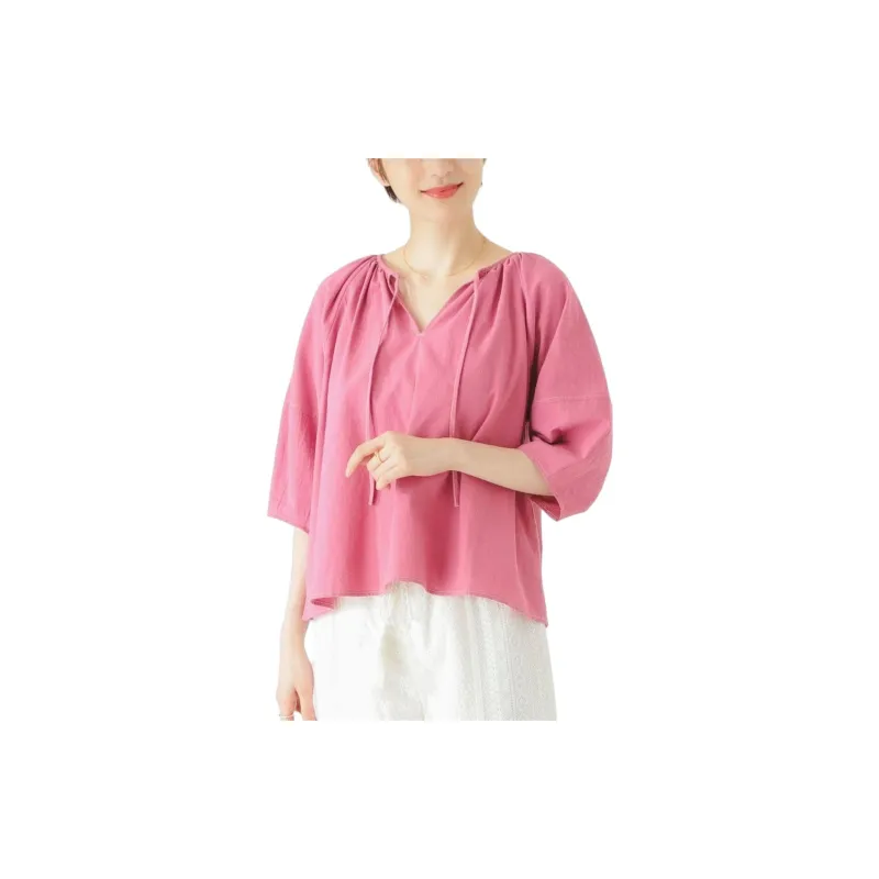 Beams Shirts Women's Pink-2