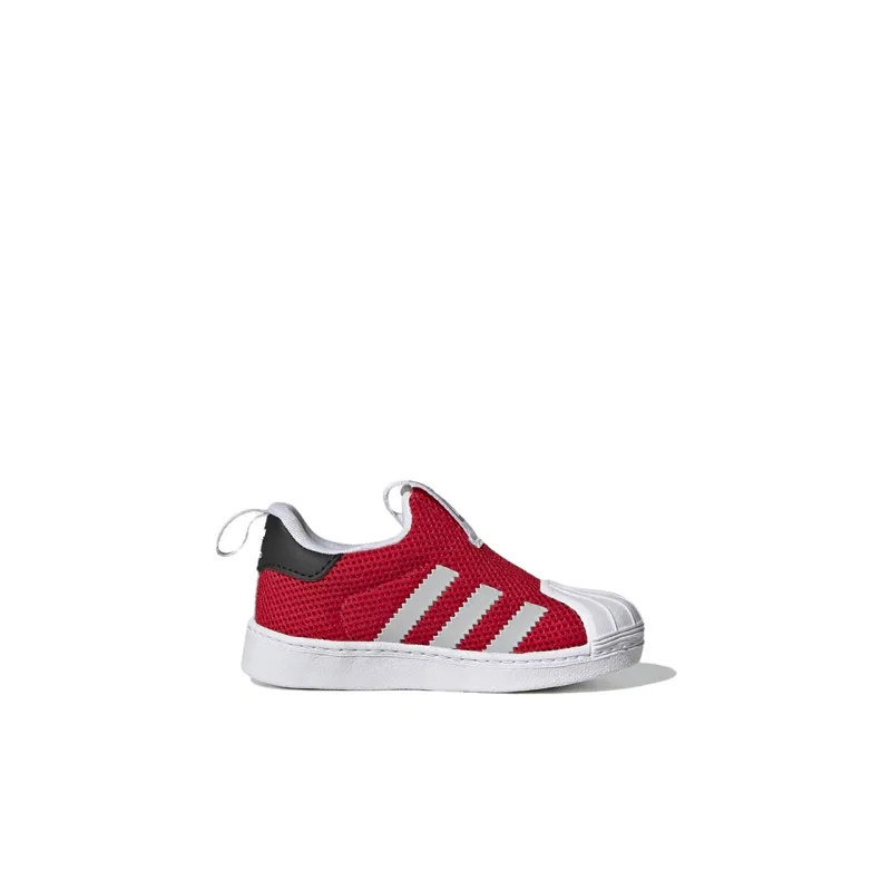Adidas Originals SUPERSTAR 360 Wear-resistant And Lightweight Low-Top Skateboard Shoes Red Infant And Toddler-1