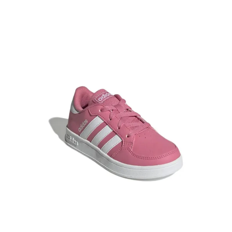 Adidas Neo Breaknet Anti Slip Wear Resistant Low Top Kids' Skateboarding Shoes Pink White Kids'-2