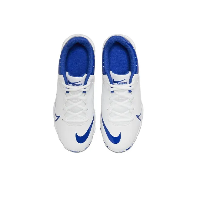 Nike Hyperdiamond 4 Keystone GG Slip-Resistant Cushioning Wear-Resistant Kids' Training Shoes White Blue Kids'-3